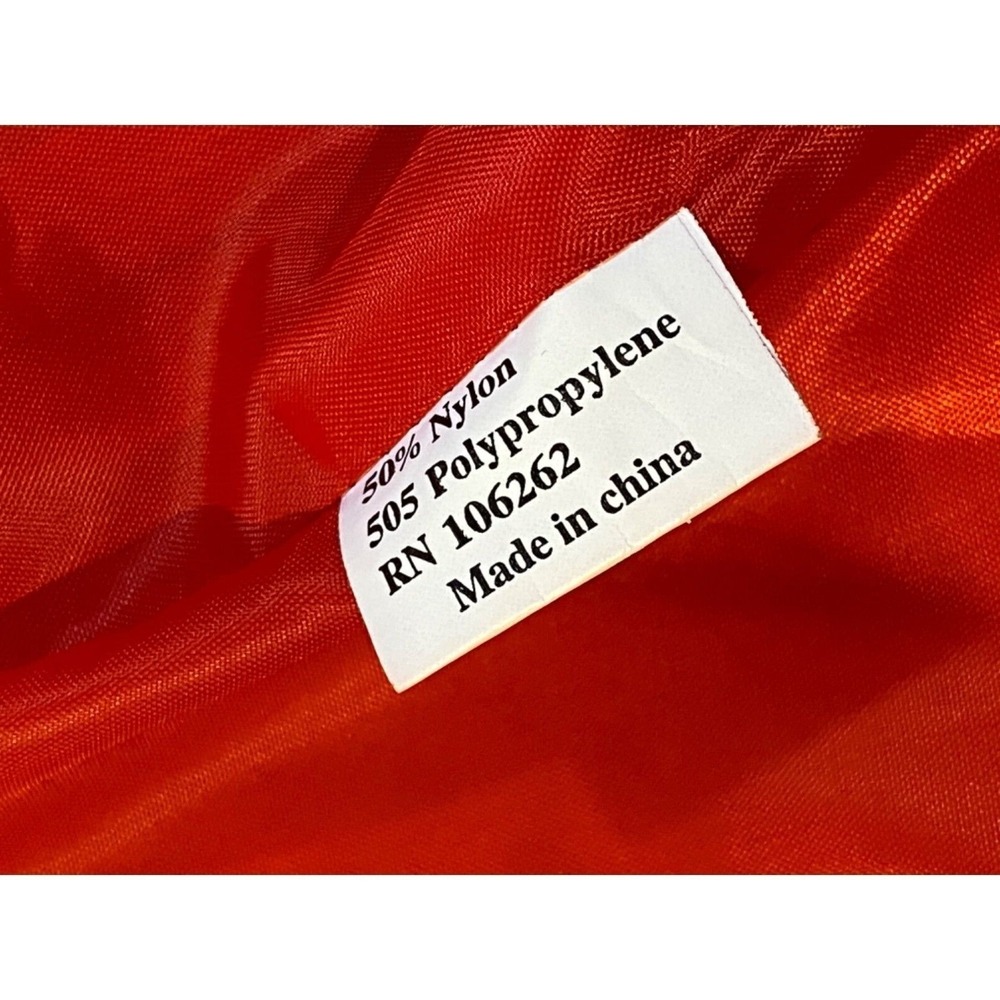 Vth Red Satin Embroidered Jacket Faux Fur Trim Chinese Button Womens S - Picture 5 of 6